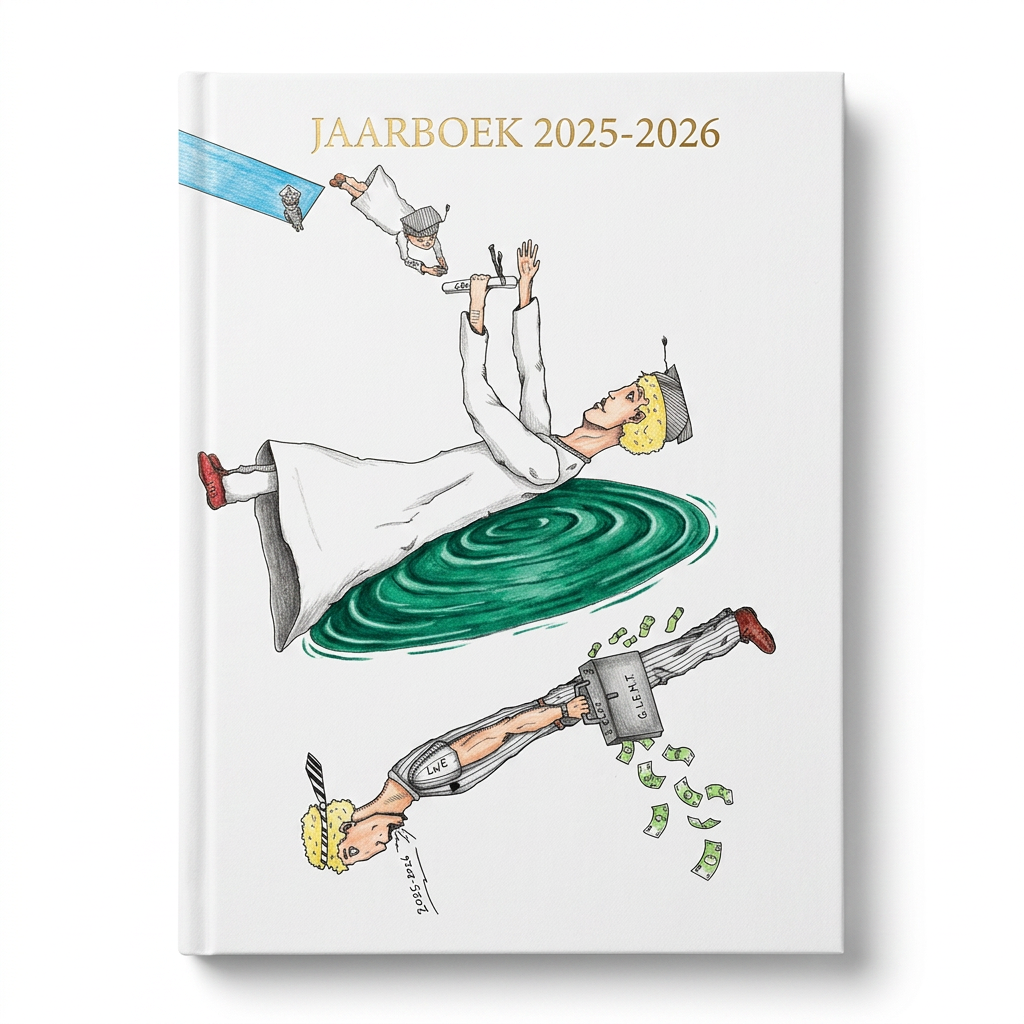 AI Design for kan je deze foto verwerken tot een kaft, mooier maken, scherper en er 'jaarboek 2025-2026' als titel in zetten en de achtergrond properder wit