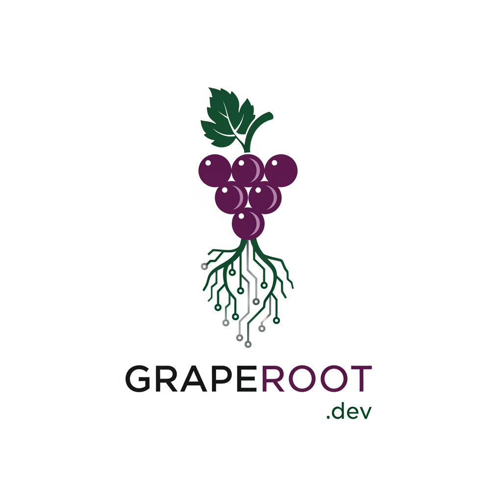 AI Design for can you see graperoot.dev can you make logo for it? in svg Name is Graperoot
