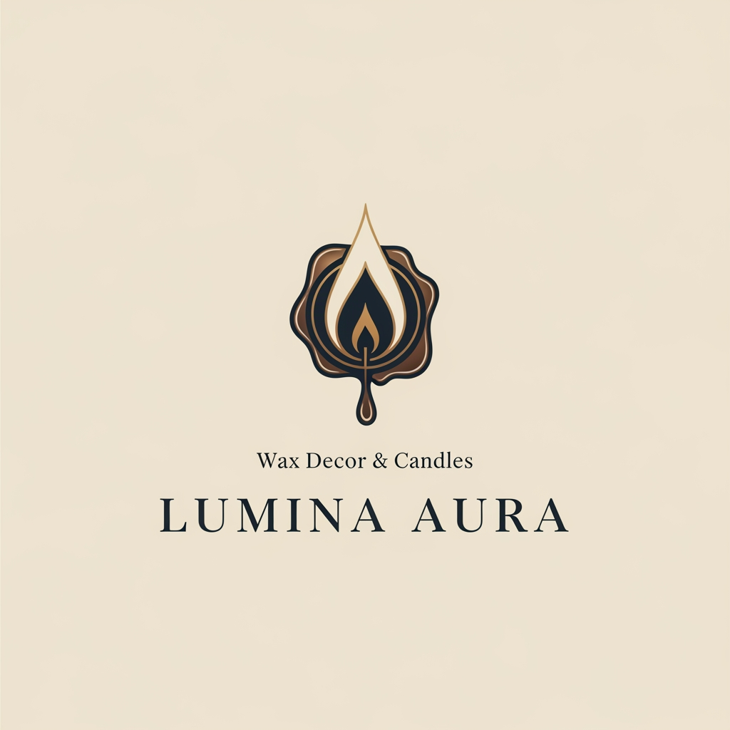 AI Design for I want create logo for wax decor and candle brand I need element related to the topic vibe will be premium luxury and minimal
