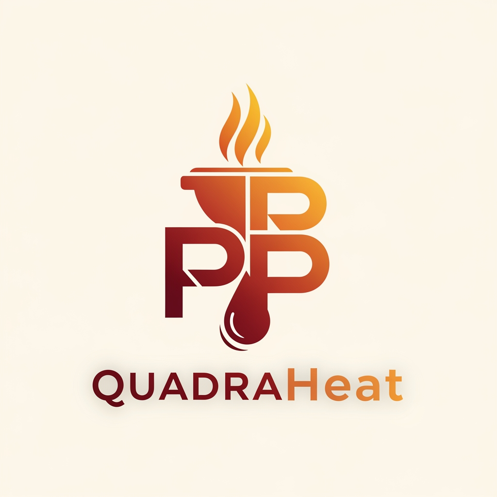 AI Design for mare ek company no logo banavo chhhe jema PPPP no use kari ne combine kari ne ek icon tayar kari ne apo heating melting company chhe mare to ee rit no kaek icon reddy kari ne apo