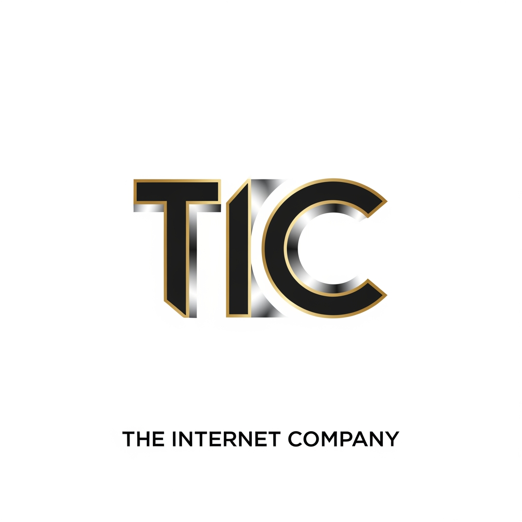 AI Design for Design an ultra-premium luxury logo for:

TIC

The Internet Company

Create a monogram where the T, I and C are seamlessly integrated into a single elegant symbol.

The symbol should resemble:
A luxury property developer.
A private equity firm.
A premium technology company.

Colors:
Deep charcoal black.
Brushed gold.
Subtle platinum highlights.

Style:
Minimalist.
Luxury.
Corporate.
Timeless.

Visual references:
Hermès.
Bentley.
Aston Martin.
Four Seasons.
BlackRock.

Typography:
Elegant uppercase lettering.

Under logo:

THE INTERNET COMPANY

Spacing should feel expensive and refined.

No stock logo look.
No AI-generated gimmicks.
No glowing effects.
No bright colors.
No rounded startup aesthetic.

Luxury brand identity.
Award-winning logo design.
Professional branding presentation.
