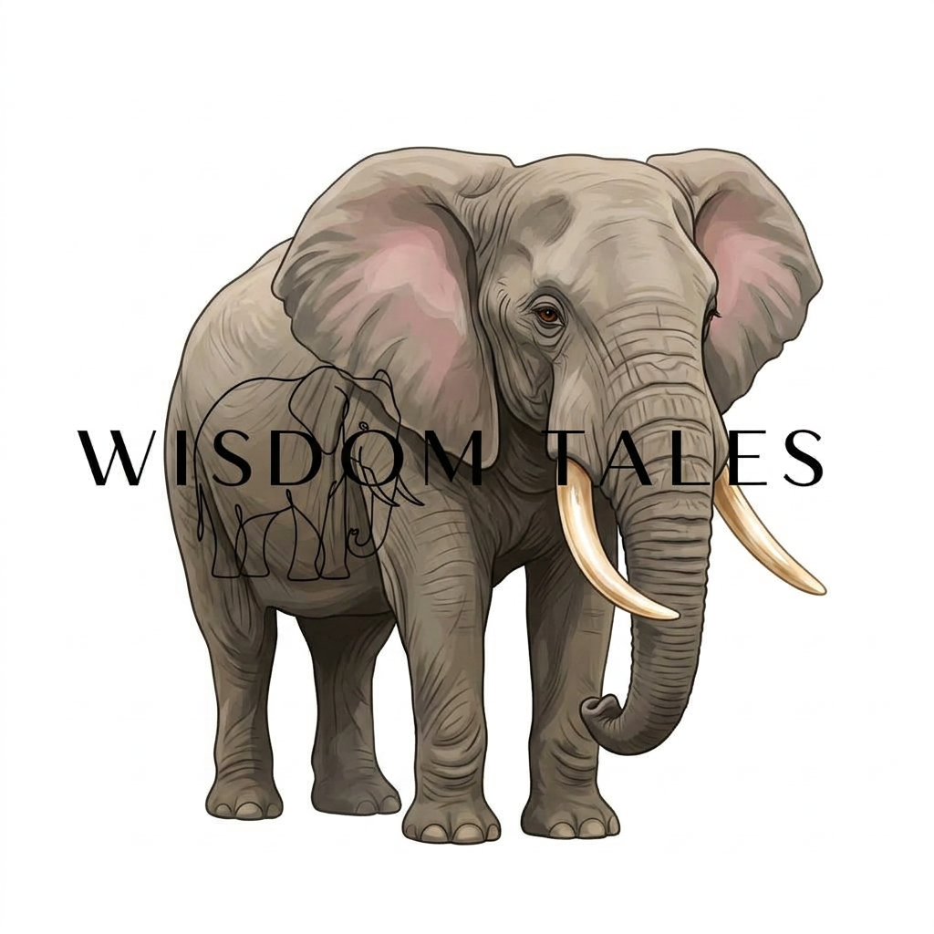 AI Design for The area highlighted in semi-transparent red in this image indicates where to make changes. highlight the elephant with its colours.