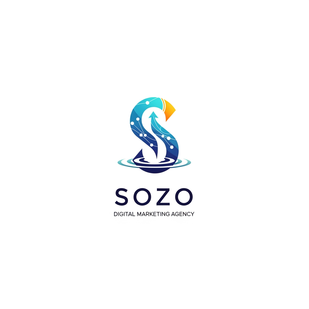 AI Design for generate a logo for my digital marketing agency named sozo