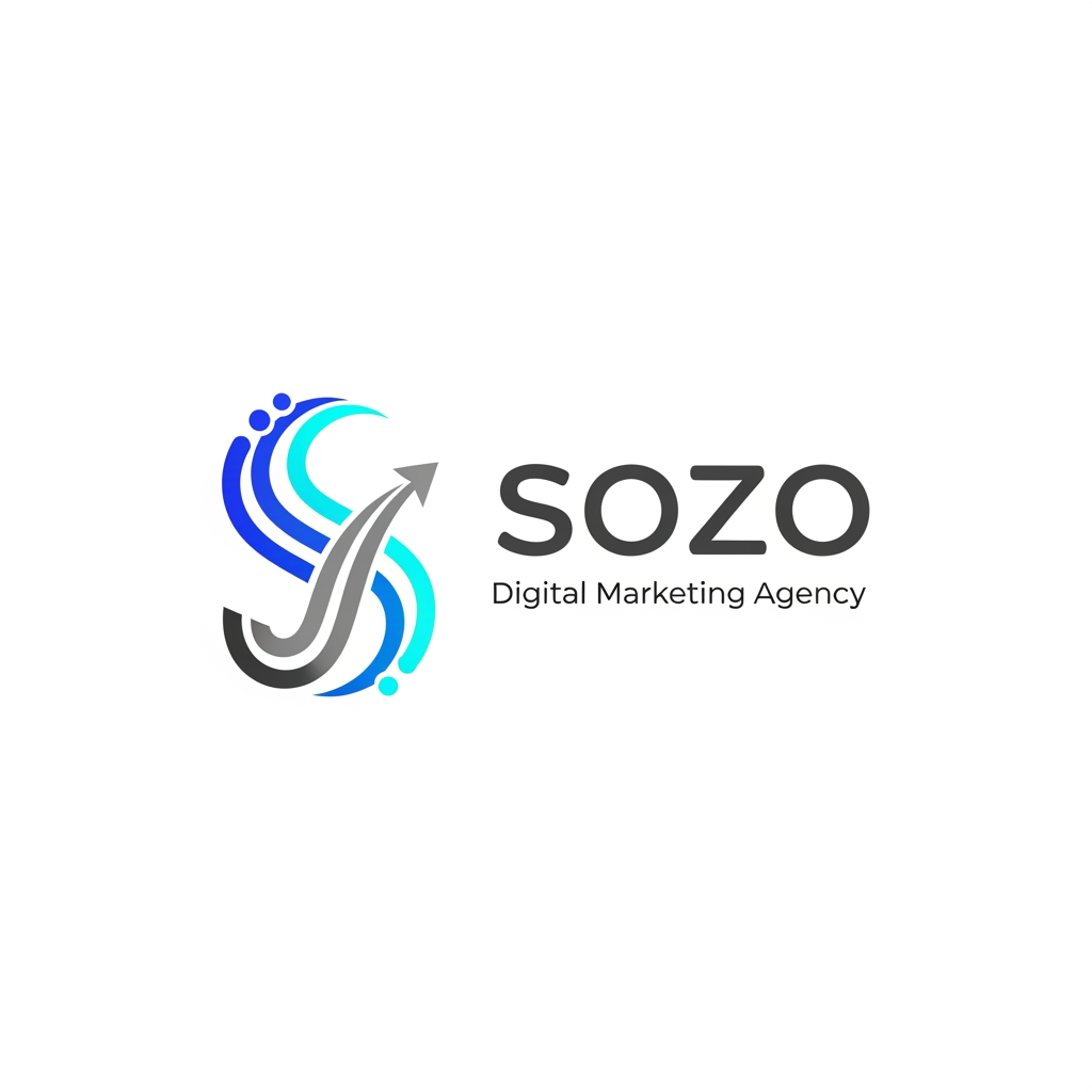 AI Design for generate a logo for my digital marketing agency named sozo
