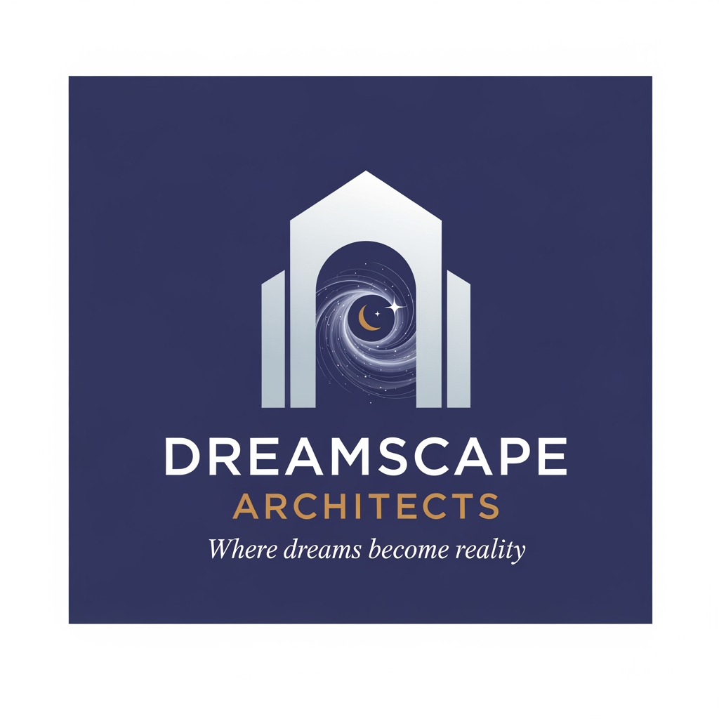 AI Design for create logo for architectural firm name- Dreamscape Architecs- where dreams become reality
