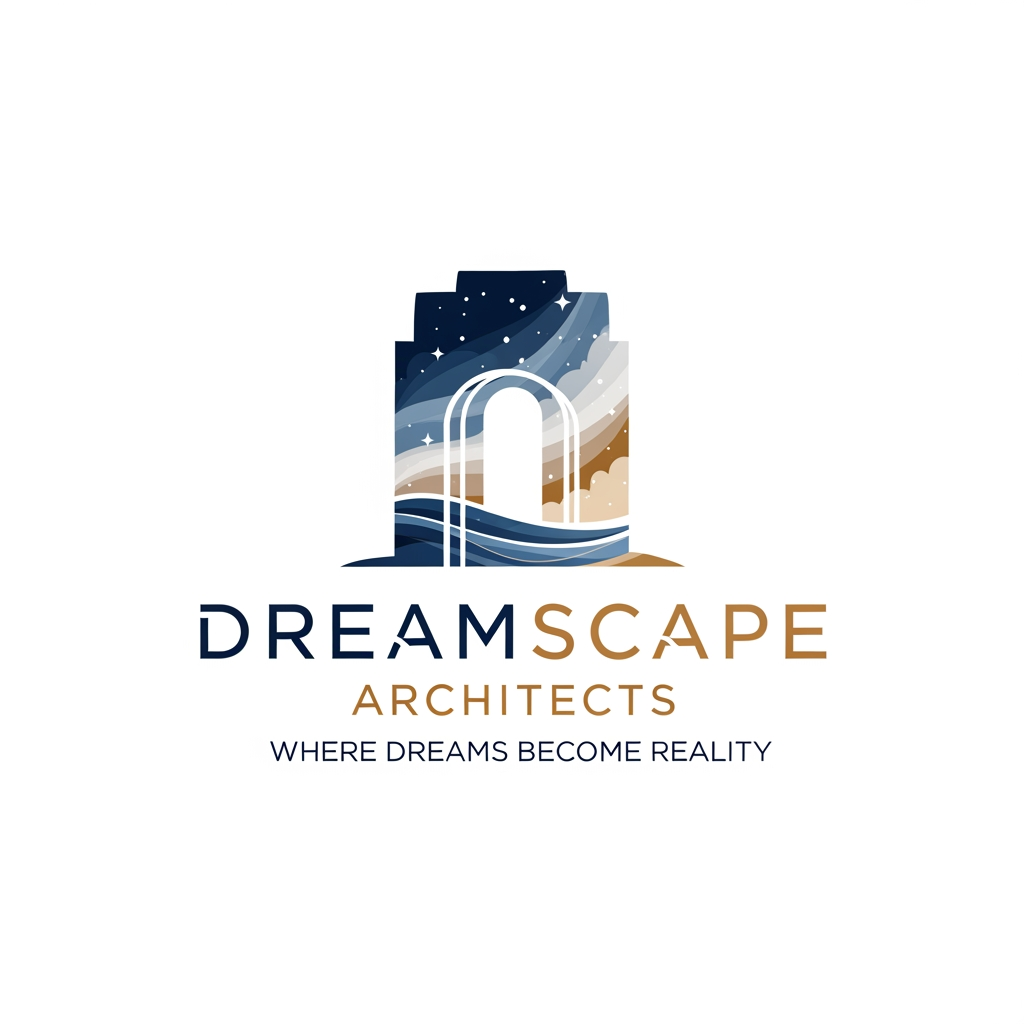 AI Design for create logo for architectural firm name- Dreamscape Architecs- where dreams become reality