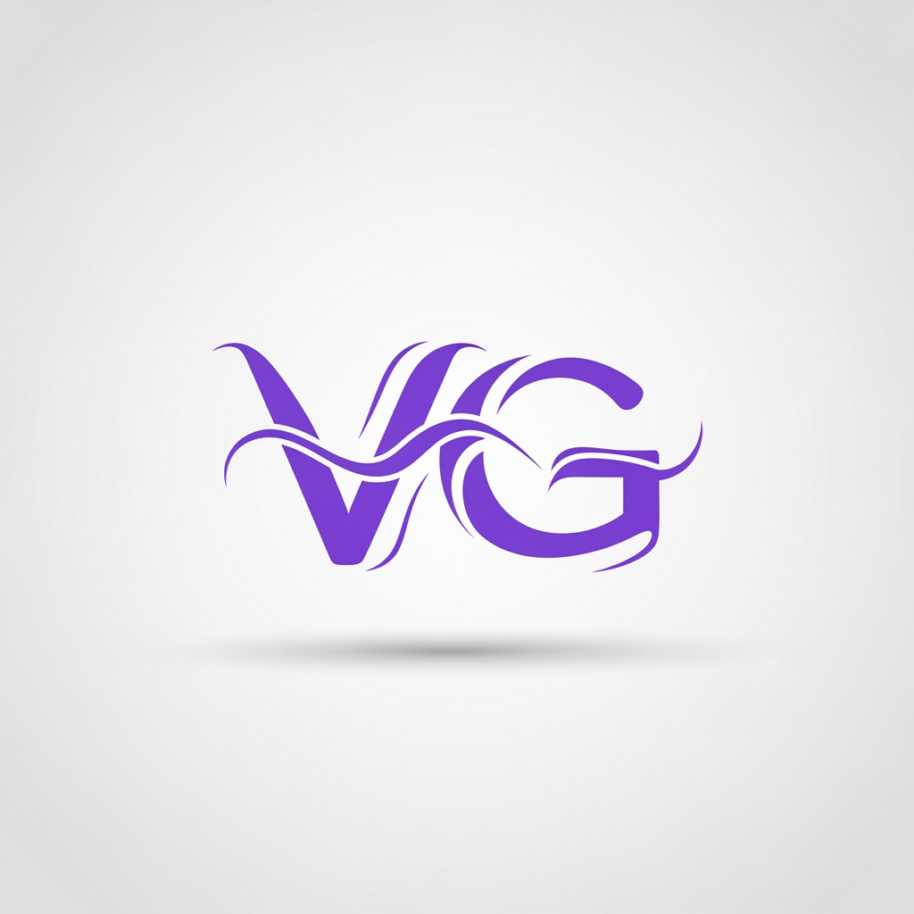 AI Design for create a logo for Video editor cum basic graphic designer. this logo blends on everything. colour palette: white and lavender. I need a lettermark-type logo blended with abstract