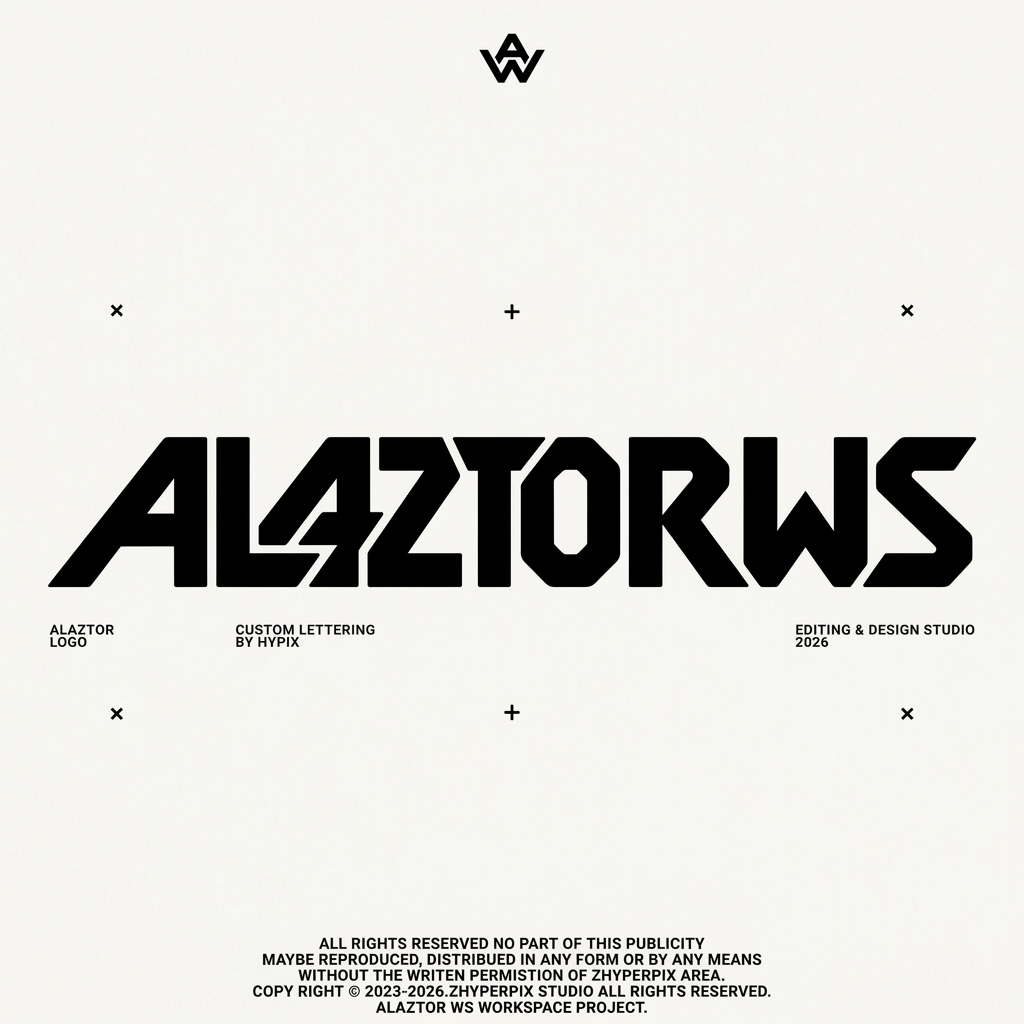 AI Design for "ALAZTOR WS" Generate a logo. WS means workspace. This is for the editing and designing studio. i want like i gived image type