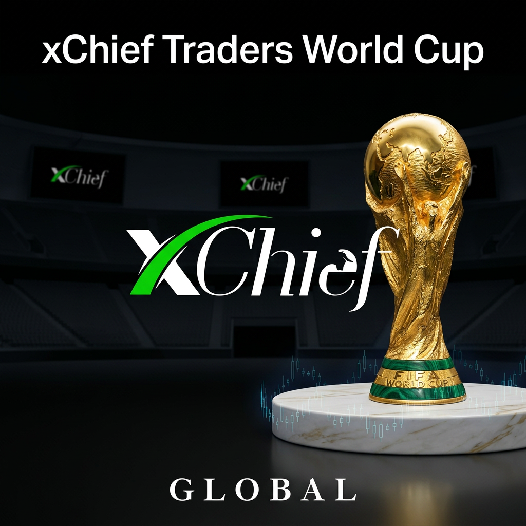 AI Design for Use the uploaded xChنوشته وسط را کمی کوچک تر کن و کاپ جام جهانی را بزرگ تر بساز و به سمت راست بیار کمی و چیز دیگه ای را تغییر ندهief logo exactly as provided.
Use the uploaded xChief logo exactly as provided.
Create an ultra-minimal luxury campaign poster for:
"xChief Traders World Cup"
An authentic FIFA World Cup trophy stands alone at the center of a world-class football stadium.
The trophy must remain visually identical to the real FIFA World Cup trophy, preserving its exact silhouette, proportions, structure, and iconic gold appearance.
The trophy is placed on a **small, low-profile premium cylindrical pedestal** made of polished white marble with subtle natural gold veining. The pedestal must be understated and compact, designed to feel like a refined exhibition base rather than a stage or monument.
The pedestal is positioned precisely at the center of the stadium field.
Above the trophy appears the exact headline:
"xChief Traders World Cup"
The headline must be pure white, high-contrast, perfectly legible, and cleanly integrated into the composition using elegant premium sans-serif championship typography with balanced spacing and minimal styling.
The xChief logo appears subtly on the surrounding LED perimeter screens.
The stadium environment is darker and more cinematic than standard night lighting, with deep shadows and controlled illumination to emphasize the trophy as the primary focal point.
No spectators.
No players.
No confetti.
No banners cluttering the scene.
No unnecessary visual elements.
The composition should feel extremely clean and focused, with strong negative space and a single clear hero subject.
A very subtle trading element is integrated into the environment in a minimal way:
A faint, thin holographic candlestick line near the base of the pedestal with extremely low intensity and a soft electric-blue glow, acting only as a subtle financial accent.
Style:
Ultra-minimal luxury branding.
Premium fintech campaign.
Global championship aesthetic.
Institutional sports sponsorship design.
Materials:
Authentic gold FIFA World Cup trophy.
Polished white marble small pedestal with natural gold veining.
Premium metallic reflections.
Dark stadium architecture.
Composition:
Perfect symmetry.
Centered hero object.
Strong visual hierarchy.
Large negative space.
Museum-grade presentation style.
Lighting:
Dramatic championship spotlights.
Reduced ambient lighting for a darker, moodier atmosphere.
Soft volumetric beams.
Controlled reflections.
High contrast cinematic shadows.
Color palette:
Deep black.
Dark navy stadium tones.
White marble.
Championship gold.
Very subtle electric blue accent (only in trading element).
Mood:
Prestige.
Victory.
Exclusivity.
Elite performance.
Global competition.
Photorealistic.
Luxury commercial photography.
High-end sports-fintech campaign.
Award-winning advertising quality.
Ultra-realistic 8K CGI render.
"xChief Traders World Cup"
An authentic FIFA World Cup trophy stands alone at the center of a world-class football stadium.
The trophy must remain visually identical to the real FIFA World Cup trophy, preserving its exact silhouette, proportions, structure, and iconic gold appearance.
The trophy is displayed on a premium cylindrical pedestal crafted from polished white marble with elegant natural gold veining. The pedestal should feel luxurious, architectural, and exhibition-grade, similar to museum-level trophy showcases used in high-end global events.
The pedestal is positioned precisely at the center of the stadium field.
Above the trophy appears the exact headline:
"xChief Traders World Cup"
The headline must be large, perfectly legible, and professionally integrated into the composition with premium championship typography.
The xChief logo appears subtly on the surrounding LED perimeter screens.
The stadium environment is almost empty, highly refined, and cinematic.
No spectators.
No players.
No confetti.
No banners cluttering the scene.
No unnecessary visual elements.
The focus remains entirely on the trophy and marble pedestal.
A very subtle trading element is integrated into the environment in a minimal and almost invisible way:
A faint, thin holographic candlestick chart line gently wrapping around the base of the pedestal, barely visible, with very low intensity glow. It should feel like an abstract financial signal rather than a visual effect.
This trading element must not distract from the trophy and should remain secondary to the composition.
Style:
Ultra-minimal luxury branding.
Premium fintech campaign.
Global championship aesthetic.
Institutional sports sponsorship design.
Materials:
Authentic gold FIFA World Cup trophy.
Polished white marble pedestal with gold veining.
Premium metallic reflections.
Dark stadium architecture.
Composition:
Perfect symmetry.
Centered hero object.
Strong visual hierarchy.
Large negative space.
Museum-grade presentation style.
Lighting:
Championship stadium spotlights.
Soft volumetric beams.
Controlled reflections.
Elegant cinematic shadows.
No overexposed highlights.
Color palette:
White marble.
Championship gold.
Deep black.
Dark navy stadium tones.
Very subtle electric blue accent (only in trading element).
Mood:
Prestige.
Victory.
Exclusivity.
Elite performance.
Global competition.
Photorealistic.
Luxury commercial photography.
High-end sports-fintech campaign.
Award-winning advertising quality.
Ultra-realistic 8K CGI render.