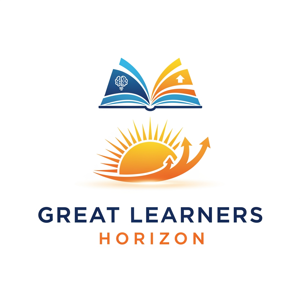 AI Design for I WANT TO CREATE A LOGO FOR OUR UPCOMIG SCHOOL BOOKS SERIES "GREAT LEARNERS HORIZON"