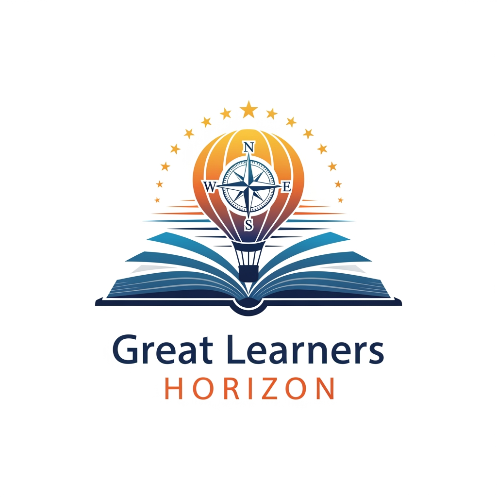 AI Design for I WANT TO CREATE A LOGO FOR OUR UPCOMIG SCHOOL BOOKS SERIES "GREAT LEARNERS HORIZON"