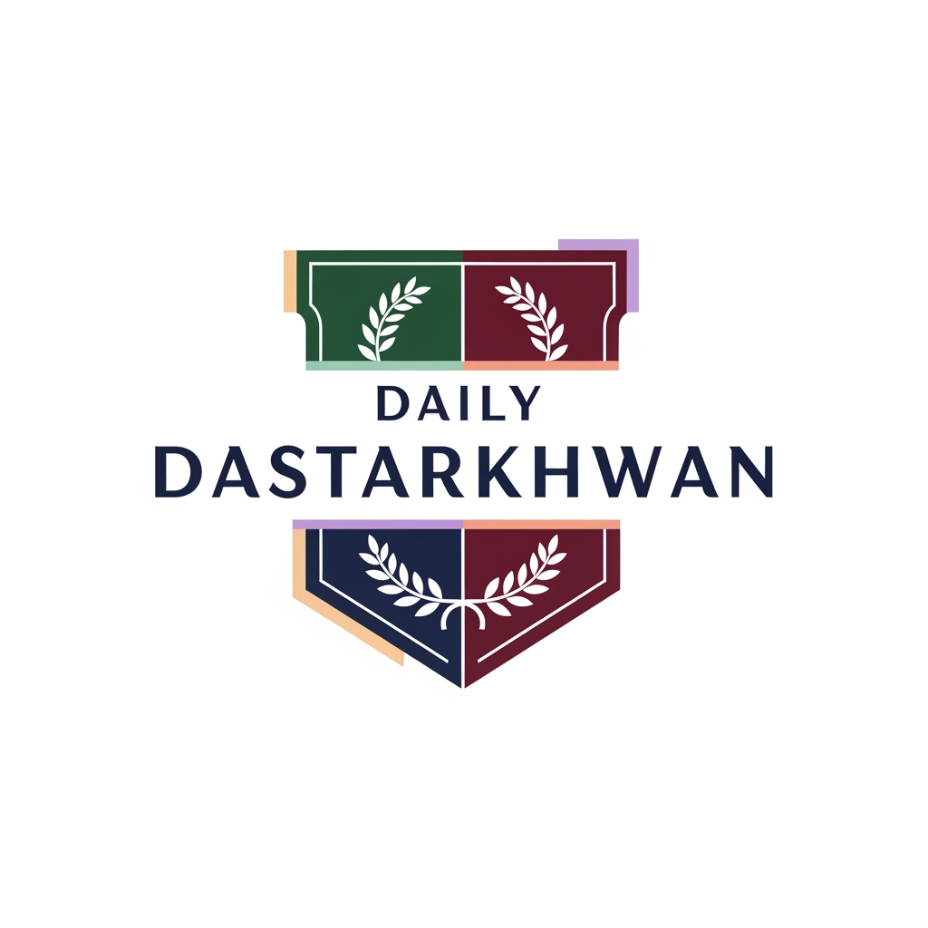 AI Design for i want to create a logo of daily dastarkhwan super cool with old money colours and gen z touch