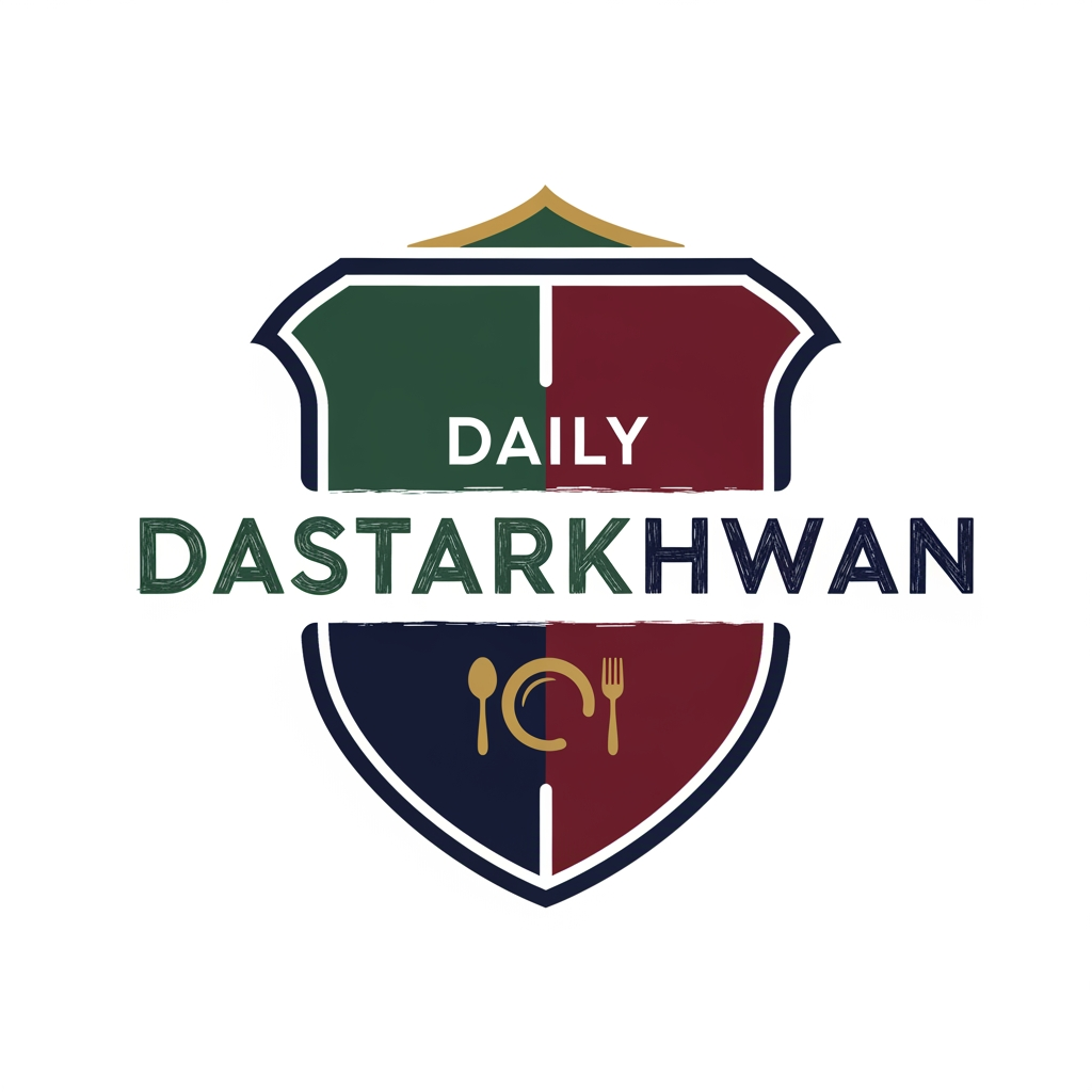 AI Design for i want to create a logo of daily dastarkhwan super cool with old money colours and gen z touch