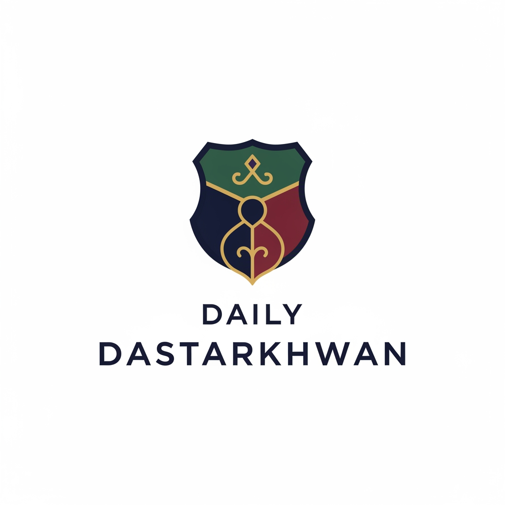 AI Design for i want to create a logo of daily dastarkhwan super cool with old money colours and gen z touch