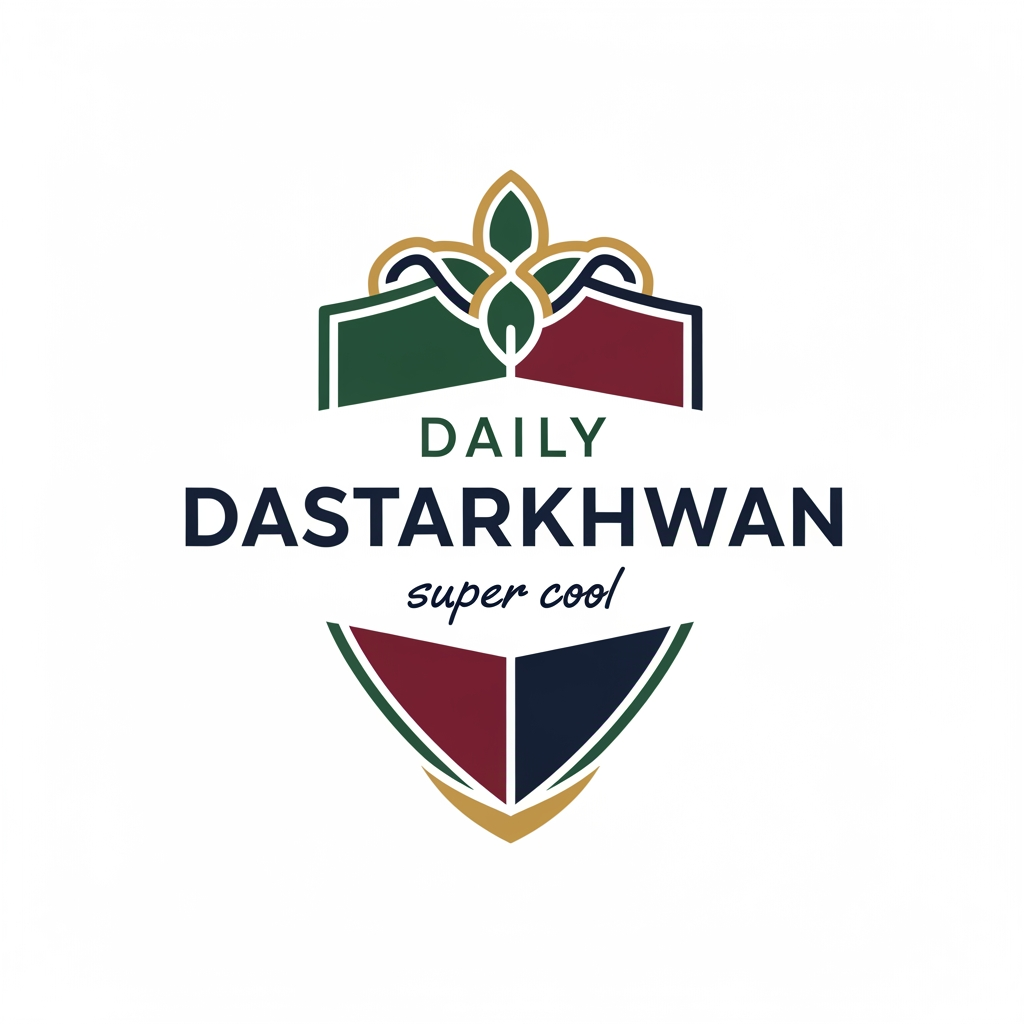 AI Design for i want to create a logo of daily dastarkhwan super cool with old money colours and gen z touch