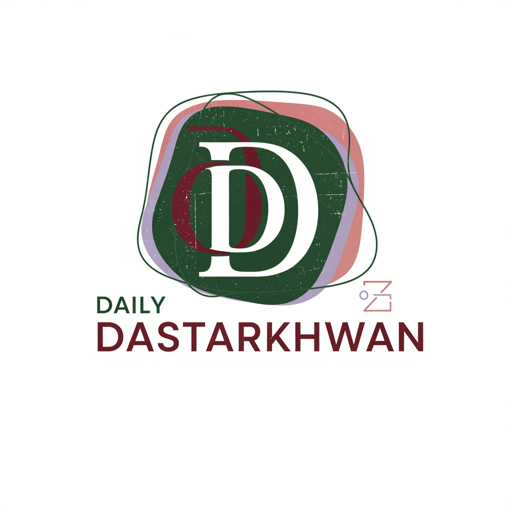 AI Design for i want to create a logo of daily dastarkhwan super cool with old money colours and gen z touch