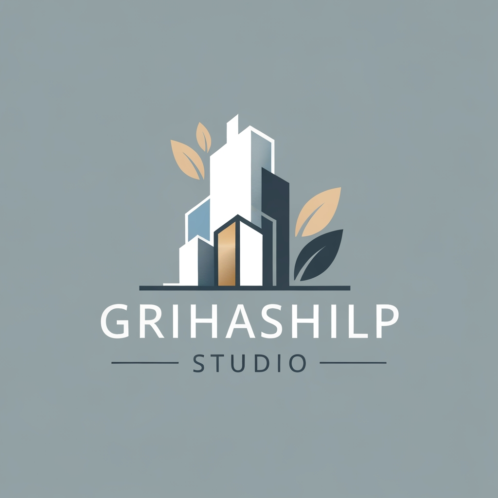 AI Design for i am an interior designer and my firm name is grihashilp studio and i want make logo please suggest me design with ideas and ganrate logo