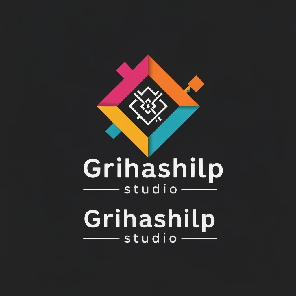 AI Design for i am an interior designer and my firm name is Grihashilp studio and i want make logo please suggest me design ideas and its will be creative and trending designs