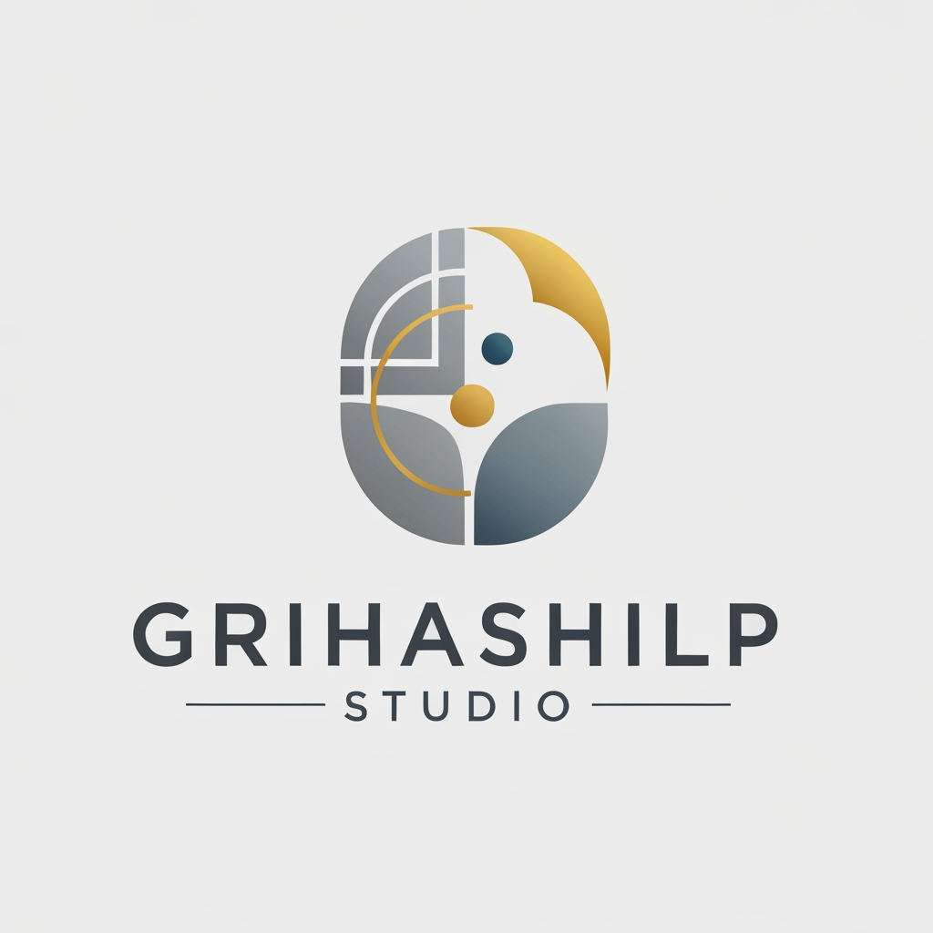 AI Design for i am an interior designer and my firm name is Grihashilp studio and i want make logo please suggest me design ideas and its will be creative and trending designs