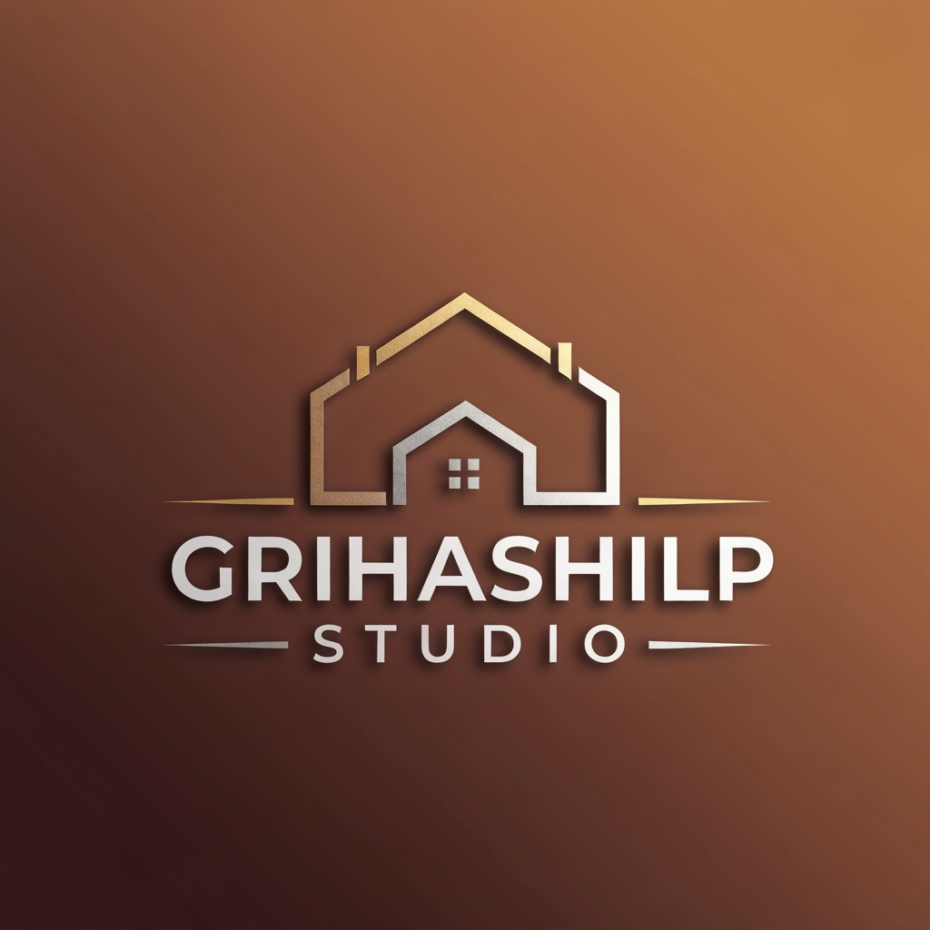 AI Design for i am an interior designer and my firm name is Grihashilp studio and i want make logo please suggest me design ideas and its will be creative and trending designs