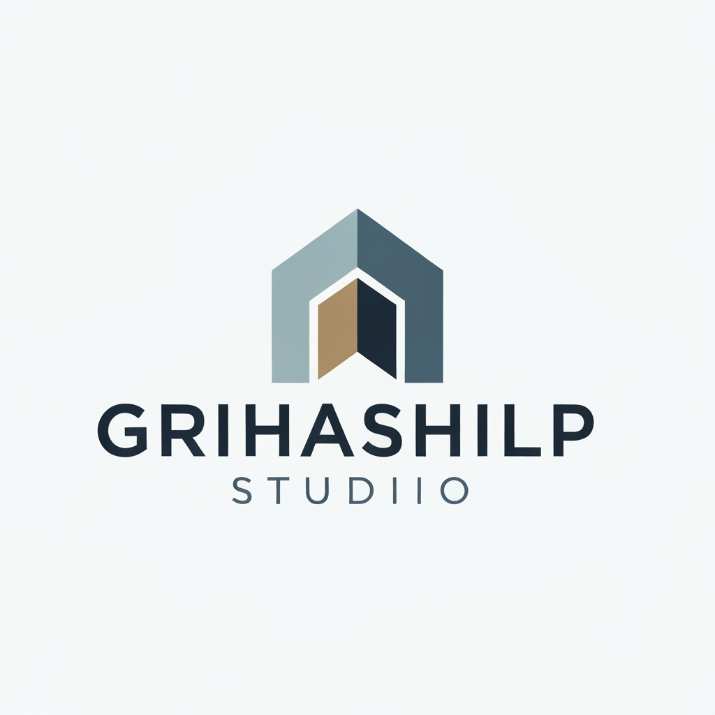 AI Design for i am an interior designer and my firm name is Grihashilp studio and i want make logo please suggest me design ideas and its will be creative and trending designs