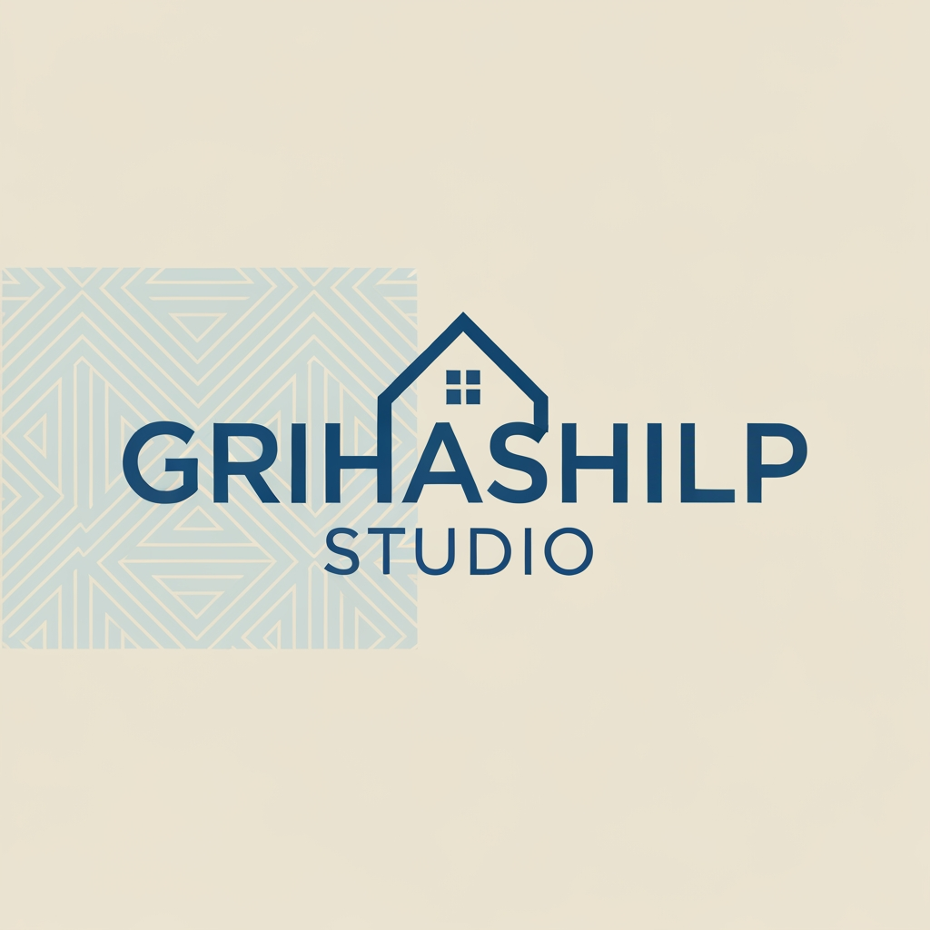 AI Design for i am an interior designer and my firm name is Grihashilp studio and i want make logo please suggest me design ideas and its will be creative and trending designs