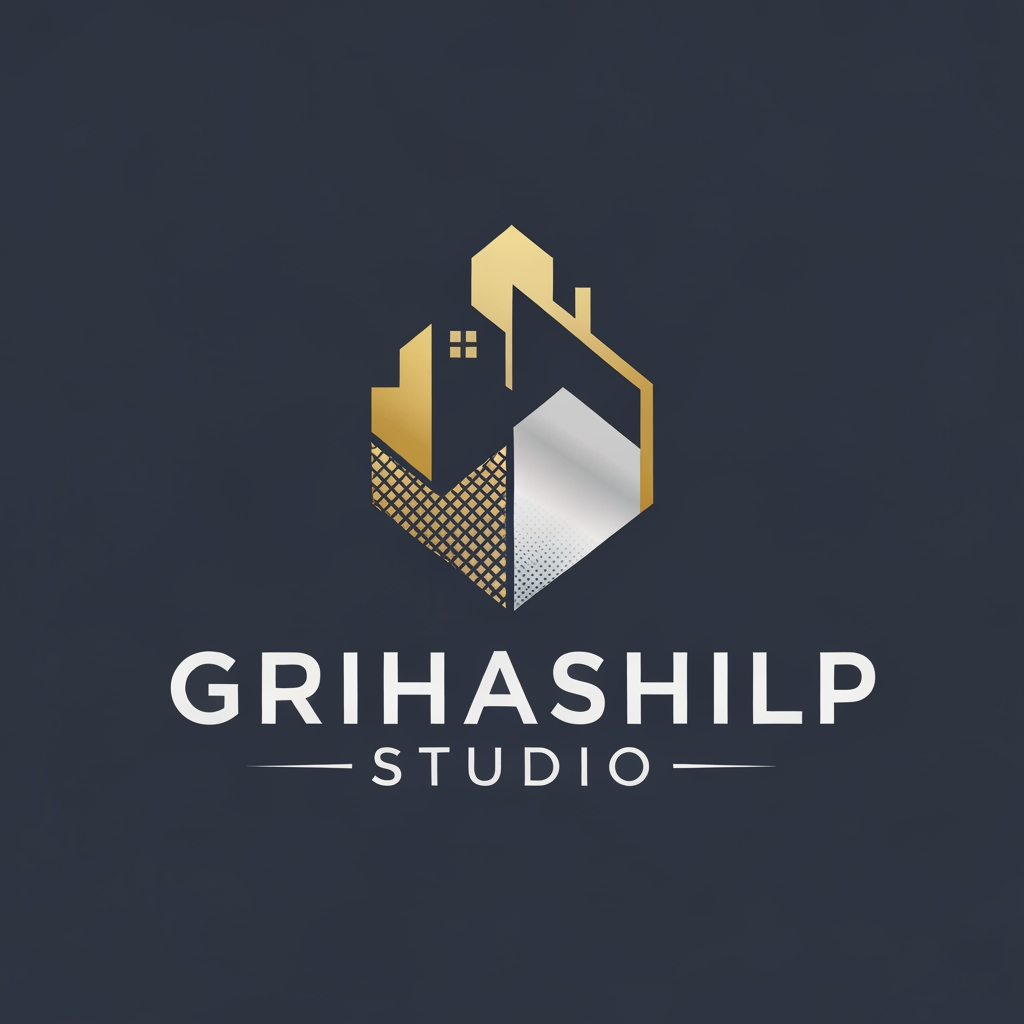 AI Design for i am an interior designer and my firm name is Grihashilp studio and i want make logo please suggest me design ideas and its will be creative and trending designs