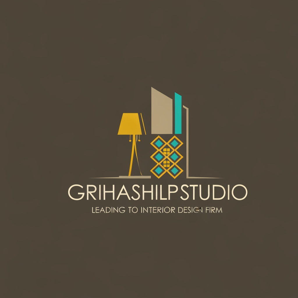 AI Design for i am an interior designer and my firm name is Grihashilp studio and i want make logo please suggest me design ideas and its will be creative and trending designs