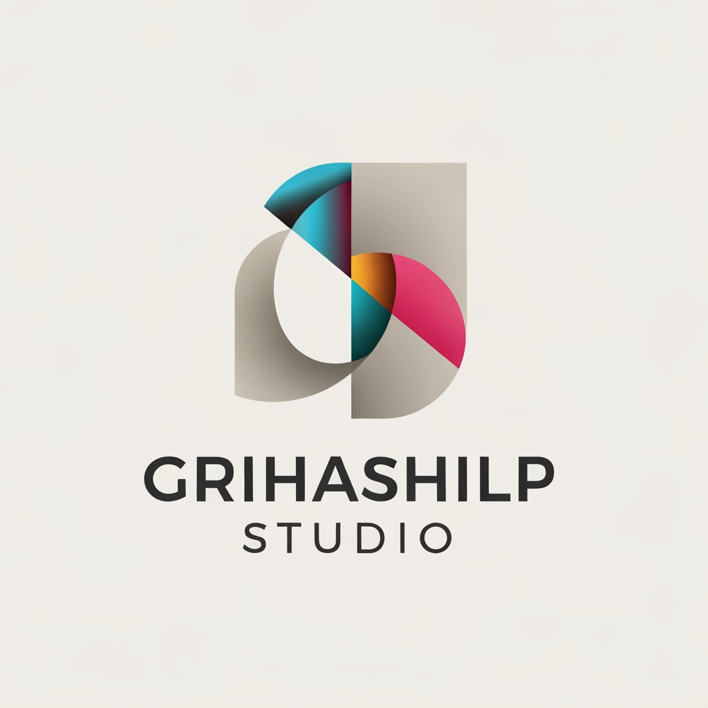 AI Design for i am an interior designer and my firm name is Grihashilp studio and i want make logo please suggest me design ideas and its will be creative and trending designs