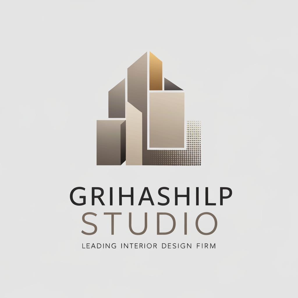 AI Design for i am an interior designer and my firm name is Grihashilp studio and i want make logo please suggest me design ideas and its will be creative and trending designs