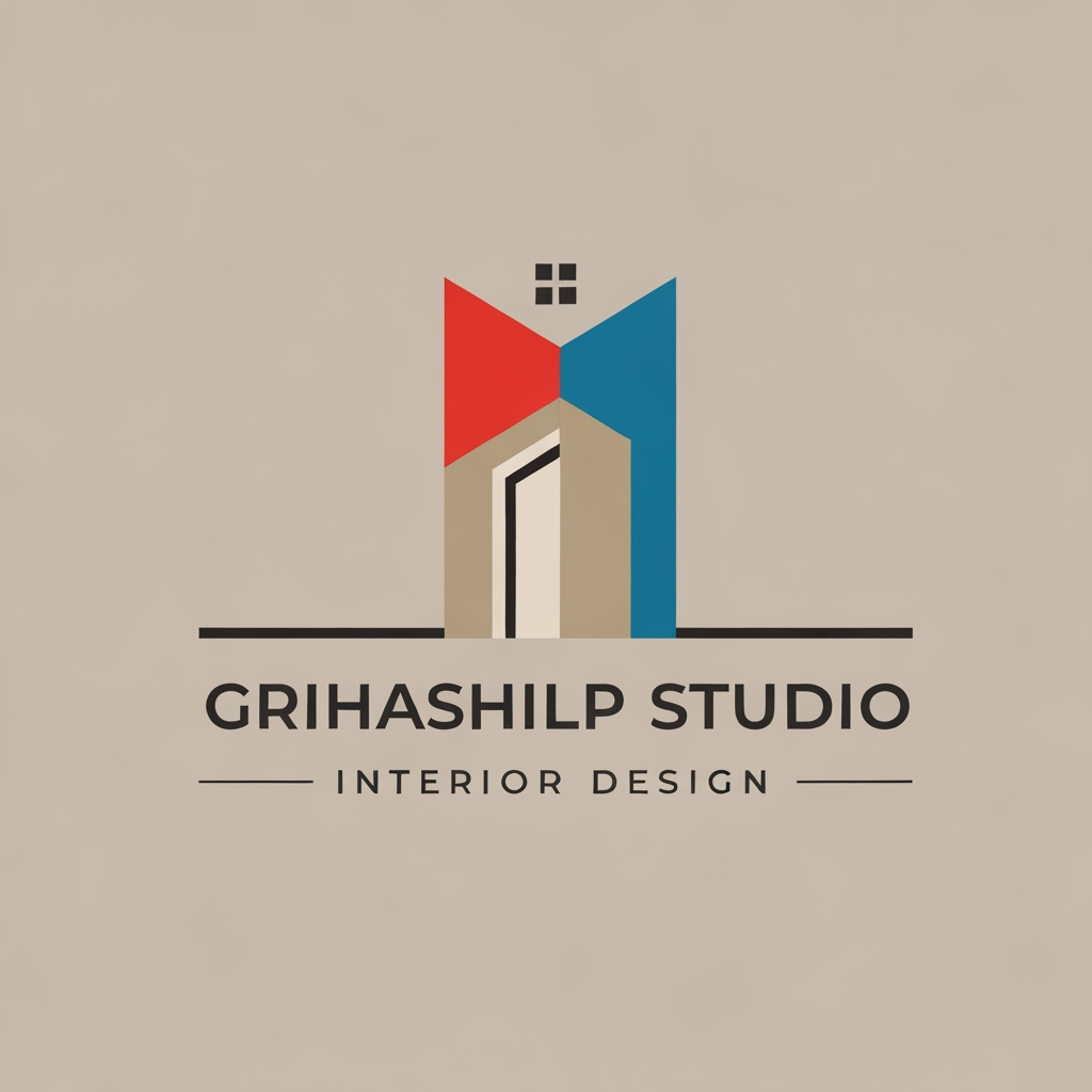 AI Design for i am an interior designer and my firm name is Grihashilp studio and i want make logo please suggest me design ideas and its will be creative and trending designs