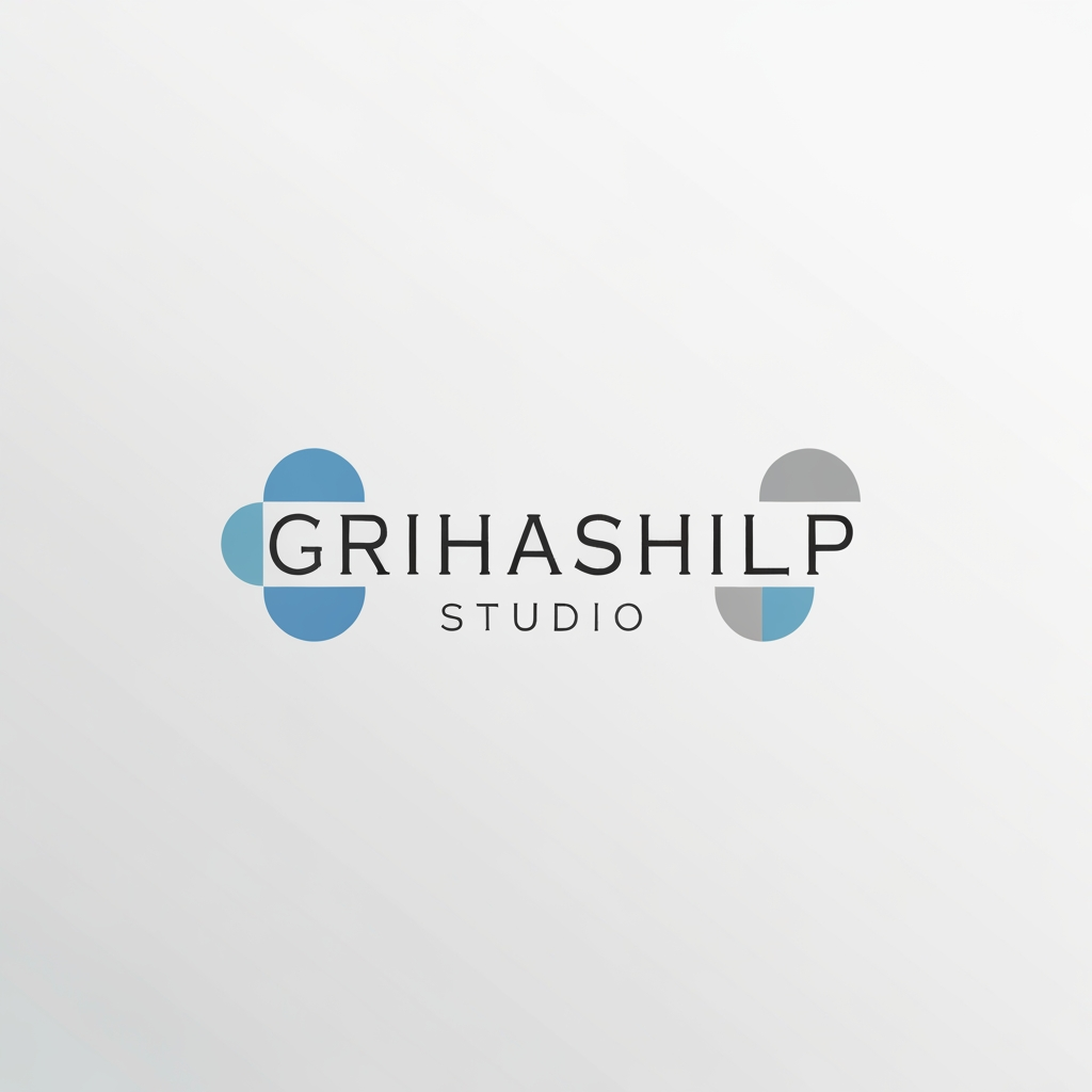 AI Design for i am an interior designer and my firm name is grihashilp studio and i want make logo please suggest me design with ideas and ganrate logo