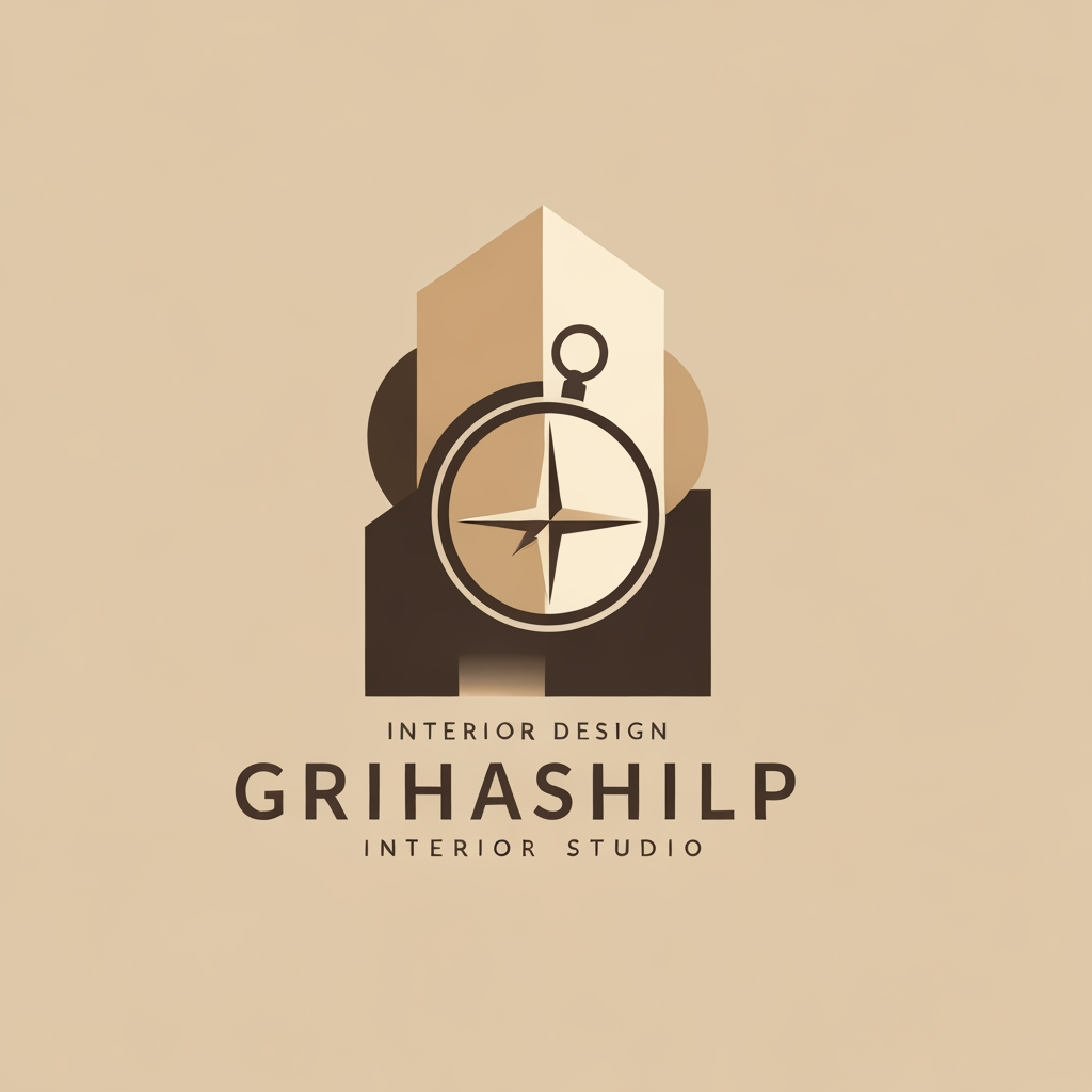 AI Design for i am an interior designer and my firm name is grihashilp studio and i want make logo please suggest me design with ideas and ganrate logo