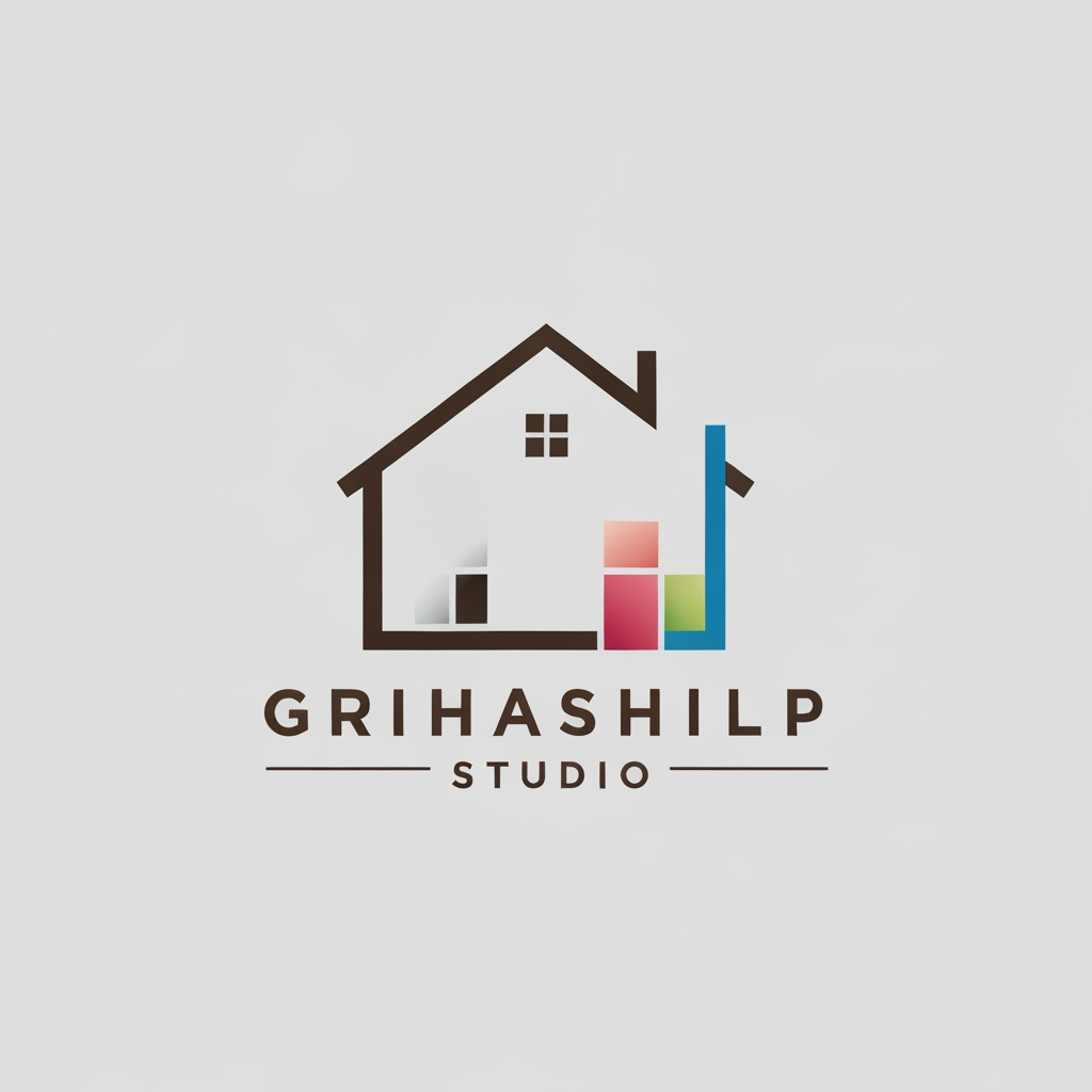 AI Design for i am an interior designer and my firm name is Grihashilp studio and i want make logo please suggest me design ideas and its will be creative and trending designs