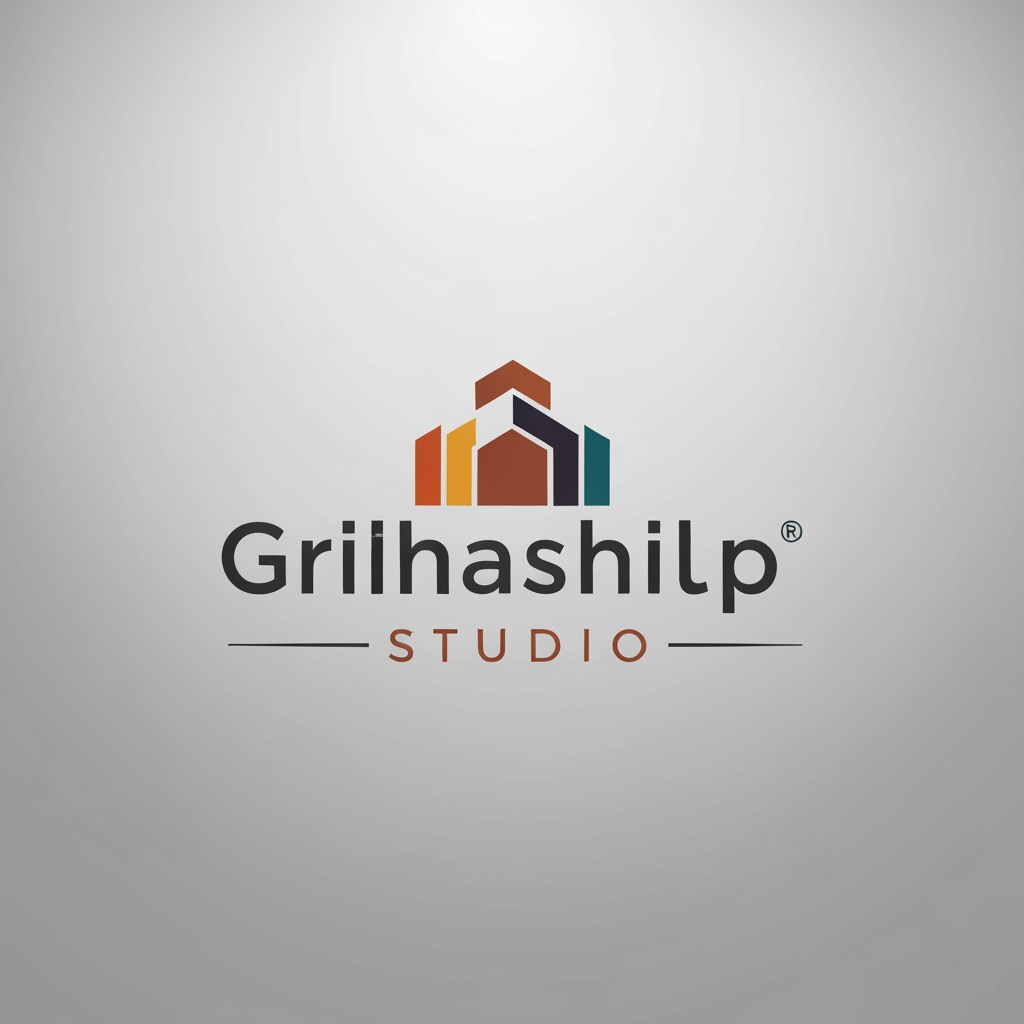 AI Design for i am an interior designer and my firm name is Grihashilp studio and i want make logo please suggest me design ideas and its will be creative and trending designs
