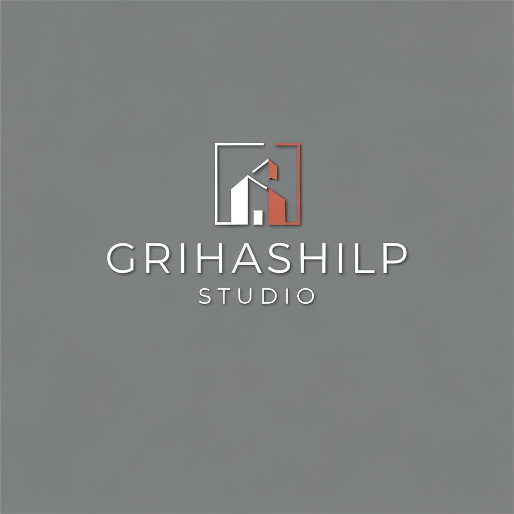 AI Design for i am an interior designer and my firm name is grihashilp studio and i want make logo please suggest me design with ideas and ganrate logo