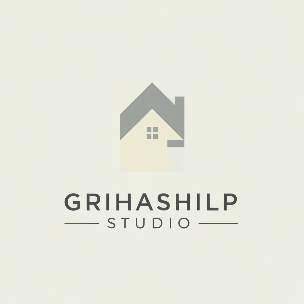 AI Design for i am an interior designer and my firm name is Grihashilp studio and i want make logo please suggest me design ideas and its will be creative and minimalist design