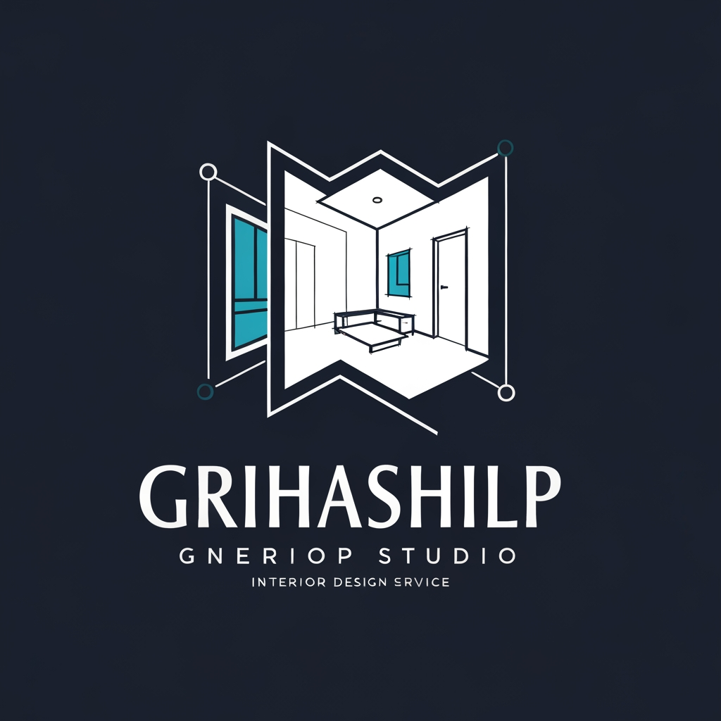 AI Design for i am an interior designer and my firm name is Grihashilp studio and i want make logo please suggest me design ideas and its will be creative and trending designs