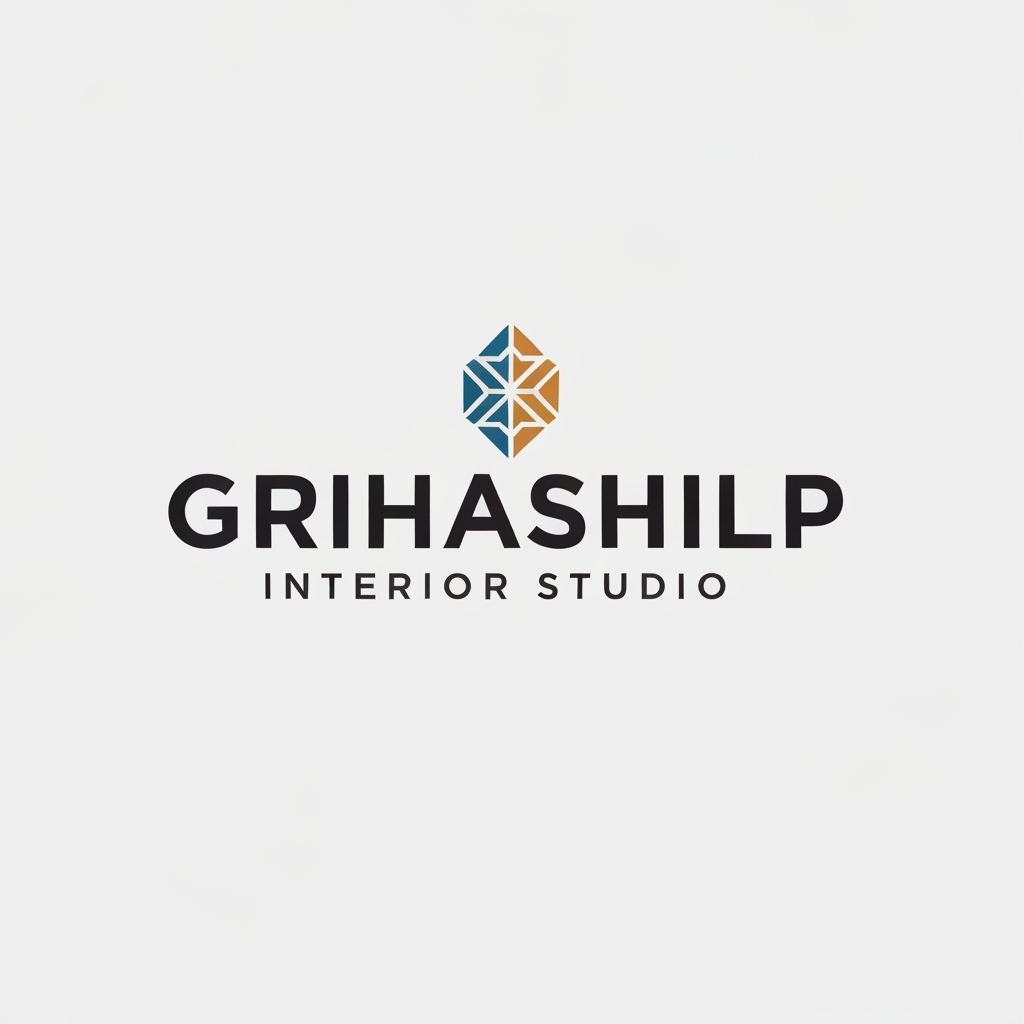 AI Design for i am an interior designer and my firm name is Grihashilp studio and i want make logo please suggest me design ideas and its will be creative and trending designs