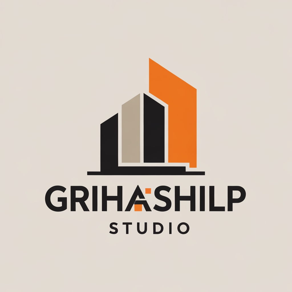 AI Design for i am an interior designer and my firm name is Grihashilp studio and i want make logo please suggest me design ideas and its will be creative and trending designs