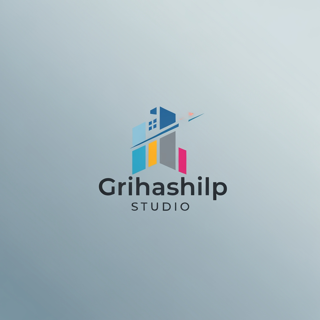 AI Design for i am an interior designer and my firm name is Grihashilp studio and i want make logo please suggest me design ideas and its will be creative and trending designs