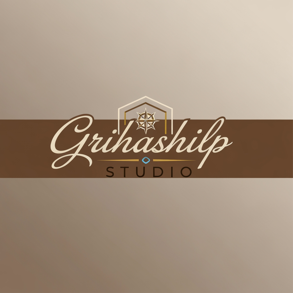 AI Design for i am an interior designer and my firm name is grihashilp studio and i want make logo please suggest me design with ideas and ganrate logo