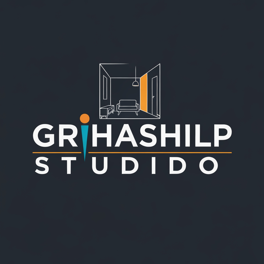 AI Design for i am an interior designer and my firm name is grihashilp studio and i want make logo please suggest me design with ideas and ganrate logo