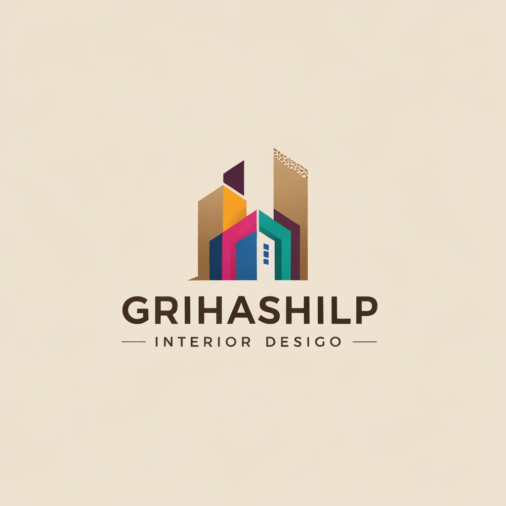 AI Design for i am an interior designer and my firm name is Grihashilp studio and i want make logo please suggest me design ideas and its will be creative and trending designs
