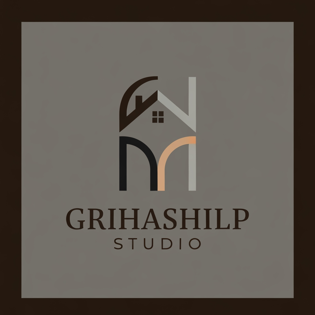 AI Design for i am an interior designer and my firm name is grihashilp studio and i want make logo please suggest me design with ideas and ganrate logo