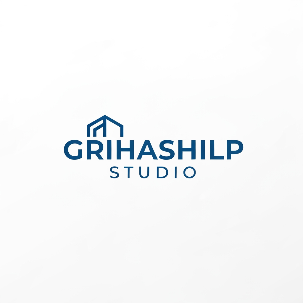 AI Design for i am an interior designer and my firm name is grihashilp studio and i want make logo please suggest me design with ideas and ganrate logo