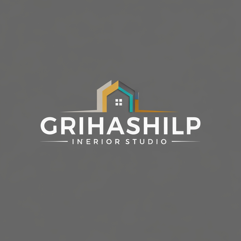 AI Design for i am an interior designer and my firm name is Grihashilp studio and i want make logo please suggest me design ideas and its will be creative and trending designs