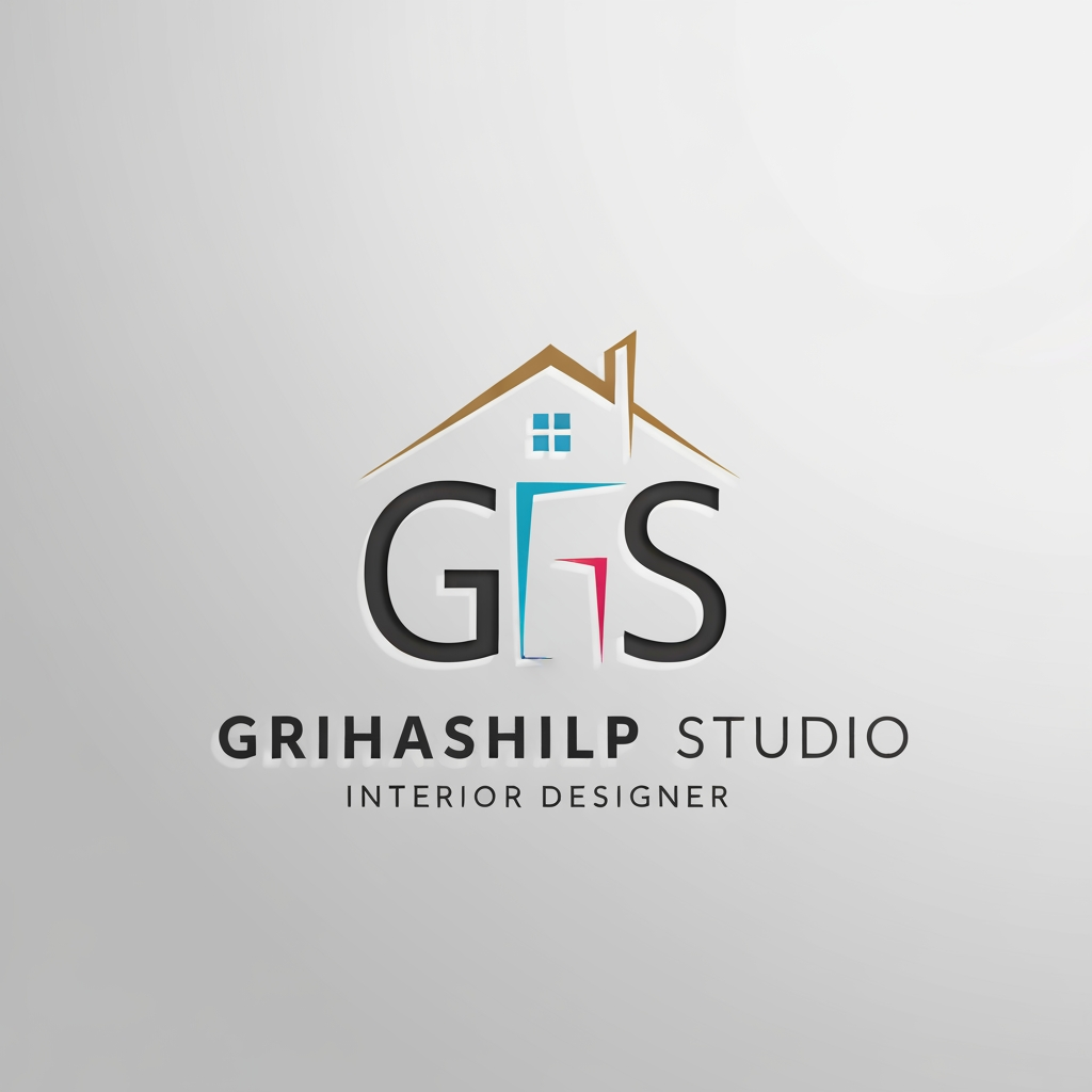 AI Design for i am an interior designer and my firm name is grihashilp studio and i want make logo please suggest me design with ideas and ganrate logo