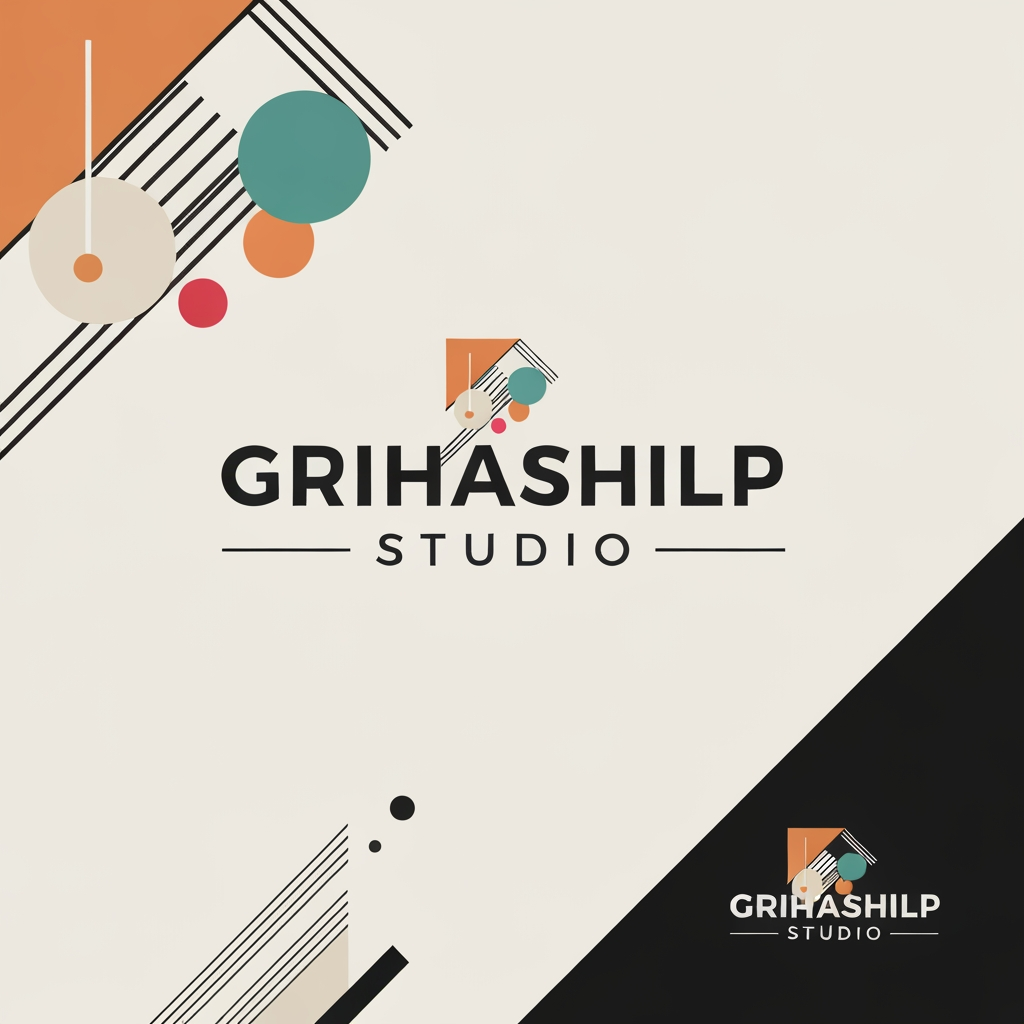 AI Design for i am an interior designer and my firm name is Grihashilp studio and i want make logo please suggest me design ideas and its will be creative and trending designs