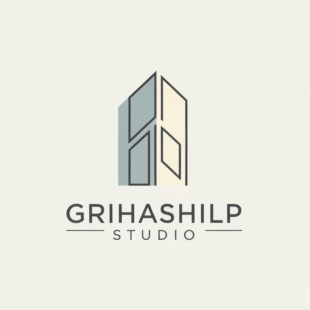 AI Design for i am an interior designer and my firm name is Grihashilp studio and i want make logo please suggest me design ideas and its will be creative and minimalist design